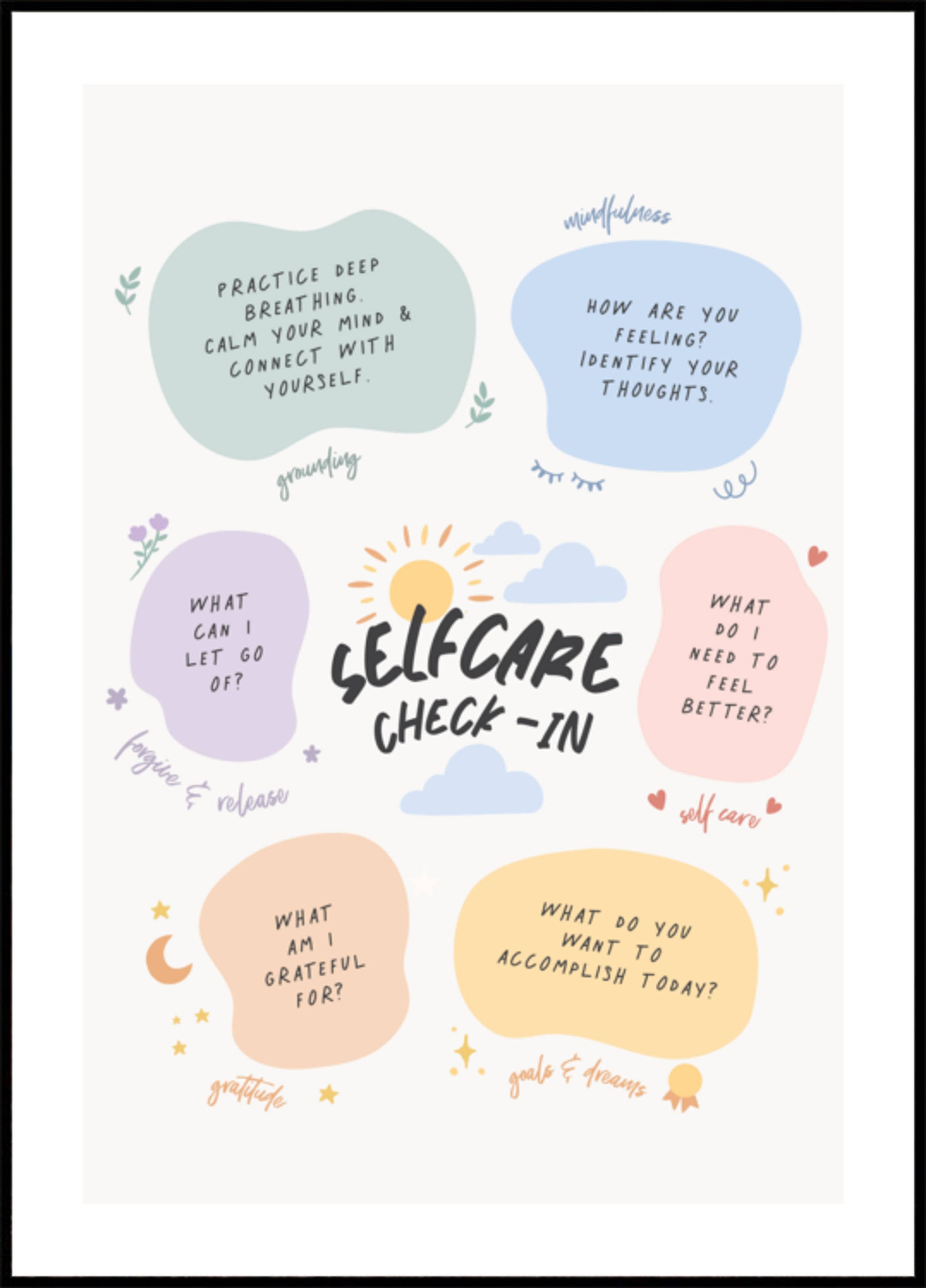Positive Selfcare Check-In (100x140) - Plakater > Usorterede værker