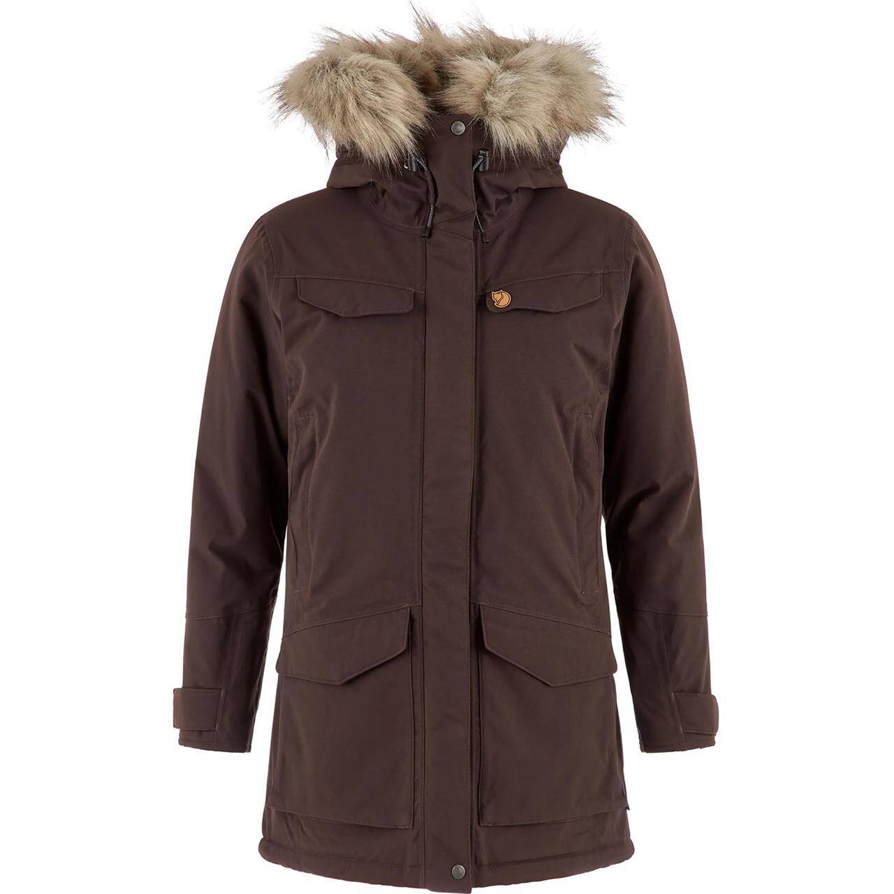 Fjällräven Womens Nuuk Parka (Brun (BLACK OAK/294) Medium).
