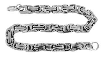 15 mm. Kejsarlänk stålhalsband.