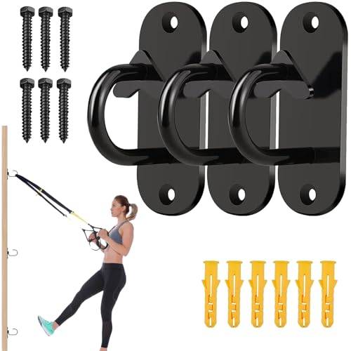 3-pack motståndsband väggankarspets, väggmonterade träningsankare, träningsstationsrem vägg tak ankare fäste för styrketränare, upphängningsträning, yogagungor, stretching, hängmattor