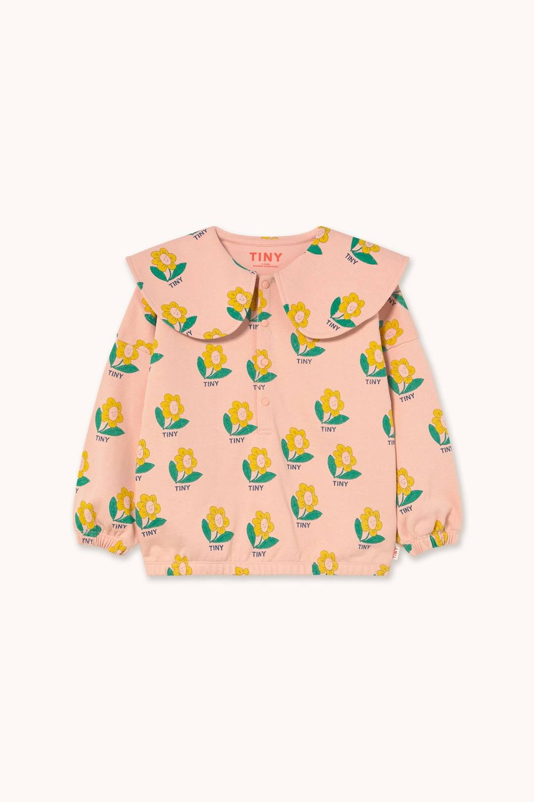 Tinycottons Tiny Flower Sweatshirt Wild Rose Wild Rose 10 Y Lyserød 10 år Piger