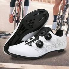 Men&#39;s Professional Road Bike Road Bike Cycling Shoes Men&#39;s Professional Cycling Road Shoes; Road Bike Speed Flat Sport Shoes; Cycling Sport Shoes ,Gym - White - EUR40,EUR41,EUR42,EUR43,EUR44,EUR45,EUR46