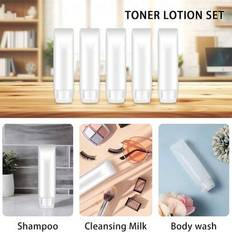 1pc/3pcs Travel Size Plastic Squeeze Bottles, Suitable For Liquids, 30ml/1 Fluid Ounce, TSA Approved Cosmetic Containers - White - 30ML