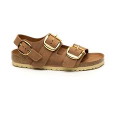 Birkenstock, Skor, Dam, Brun, 37 EU, Milano Big Buckle Sandaler