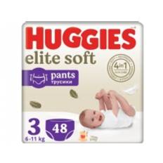 Huggies Bleer HUGGIES Elite Soft Pants Mega Bleer størrelse 3 (6 - 11 kg) 48 stk