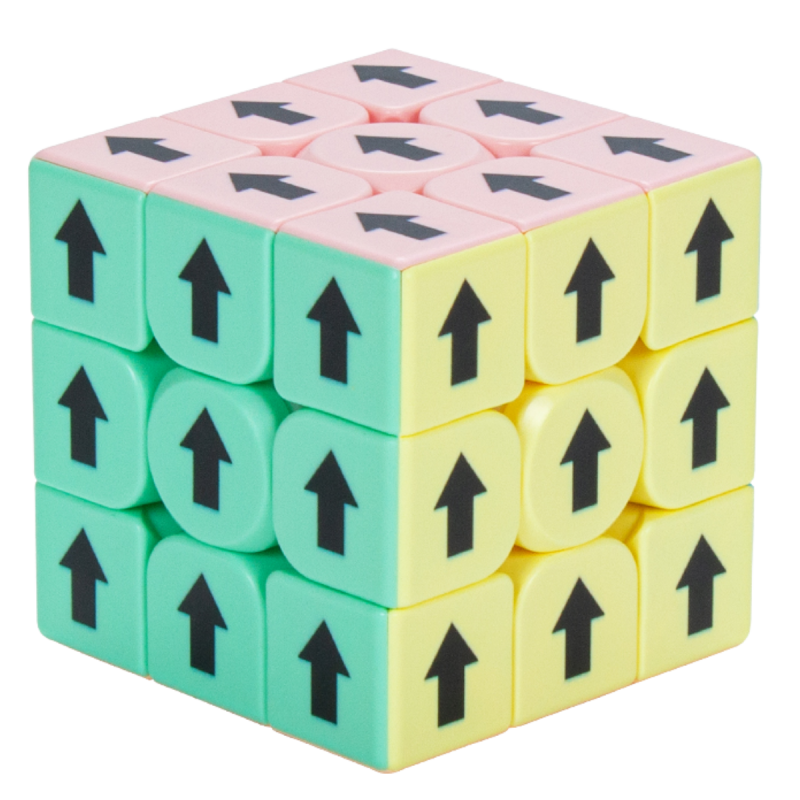 Z Cube UV Print Arrows 3x3 Cube Macaron - Stickerless Design (Directly Print on Surface) - Professorterning.