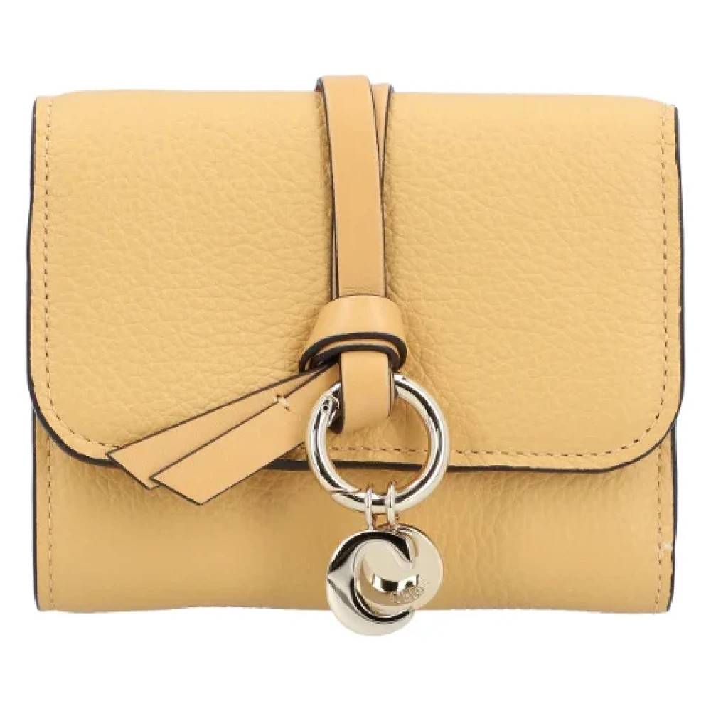 Chloé Grained Leather Clutch - Tasker - Dame - Gul - ONE SIZE -