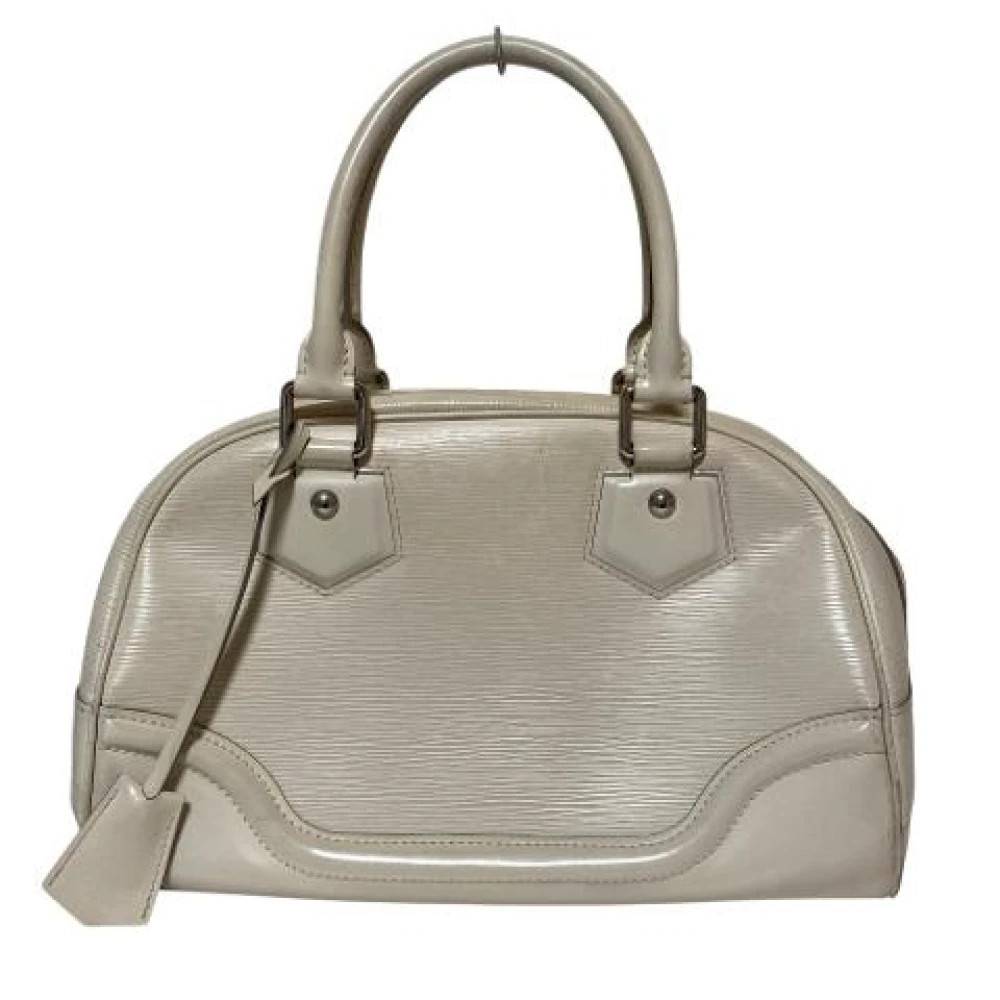 Louis Vuitton Vintage Pre-owned Bowling Montaigne PM Håndtaske - Vintage - Dame - Grå - ONE SIZE - Læder