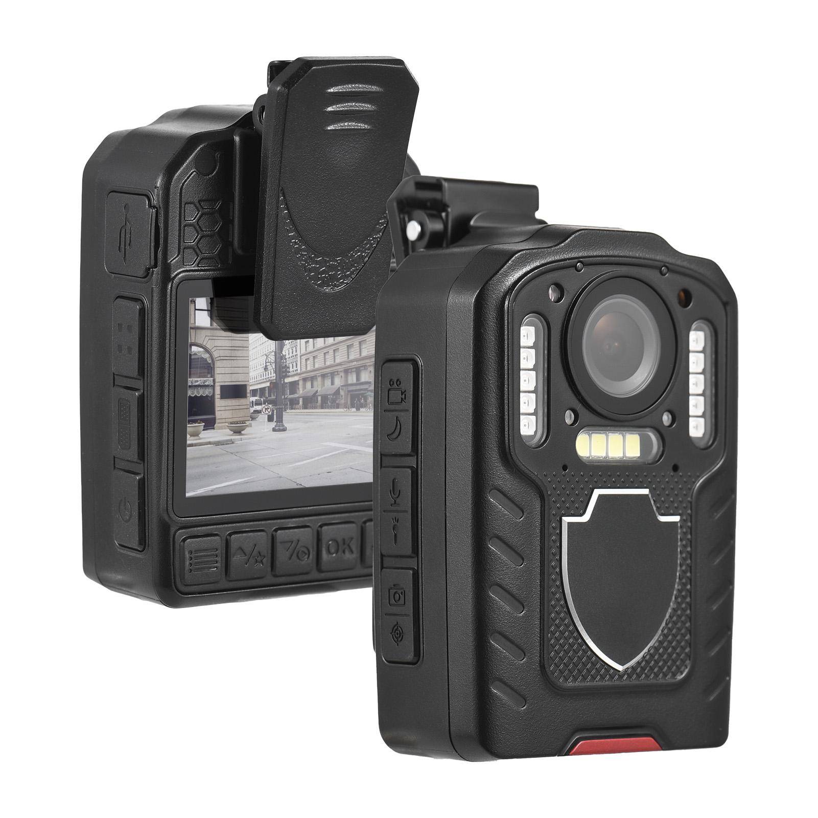 1080P Body Camera med ljud- och videoinspelning Bärbar Body Camcorder LCD-skärm IR Night svart