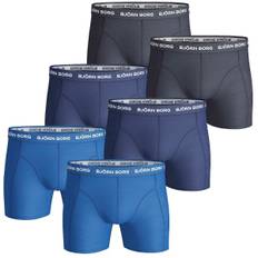 Björn Borg 6-pack Essential Shorts - Navy/Blue - Small * Kampanj *