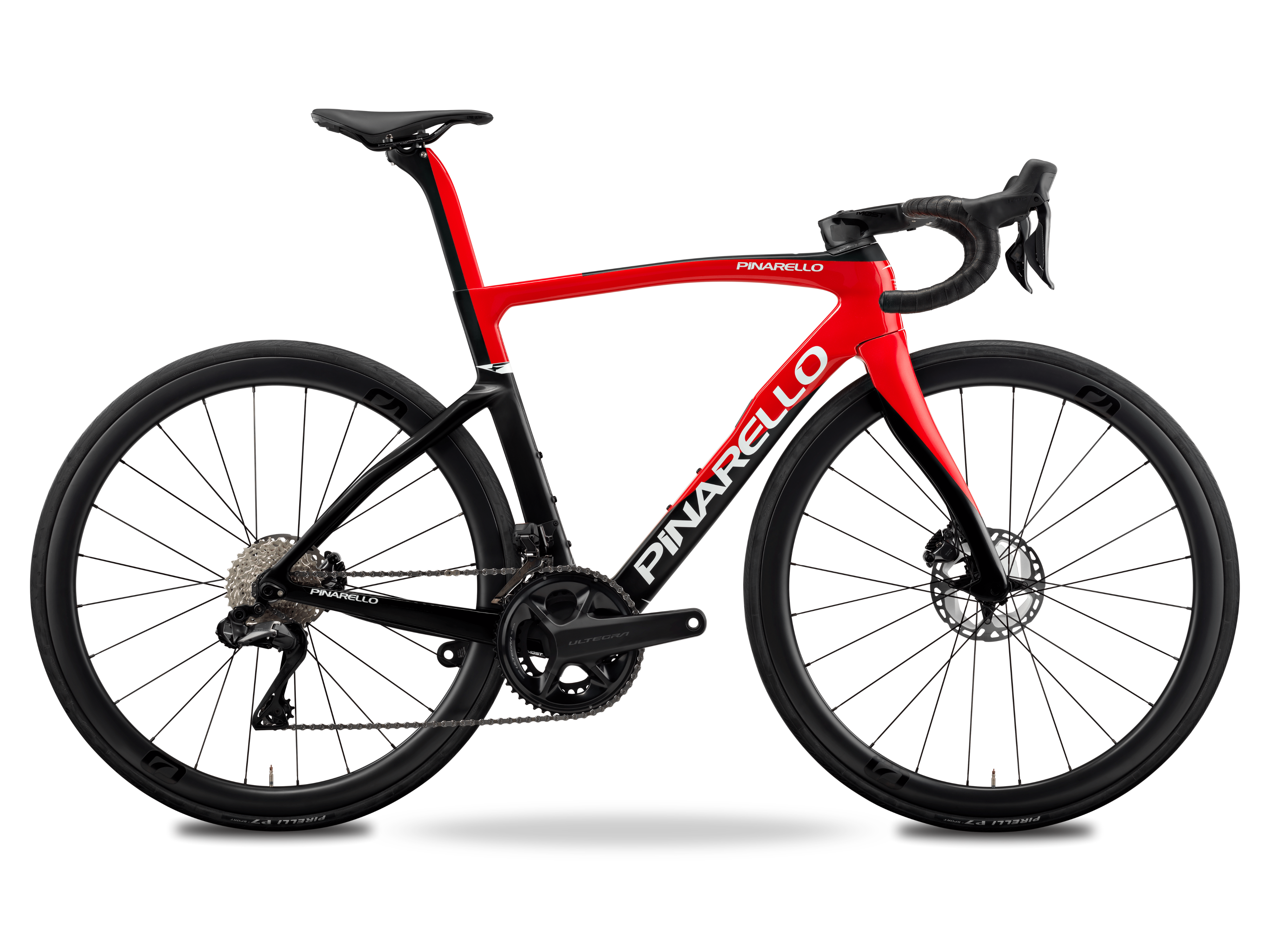 Pinarello F7 2024 - Shimano Ultegra R8170 Di2 2x12sp - MOST Ultrafast 45 DB - 029 / 500 / D101 Razor Red