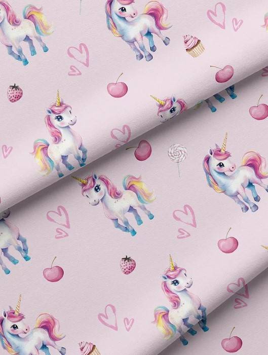 Unicorn Bäddset Självlysande i mörkret