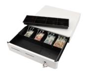 (ComputerSalg) Olympia M405, Elektronisk kassalåda, Metall, Vit, 12 - 24 V, 405 mm, 400 mm