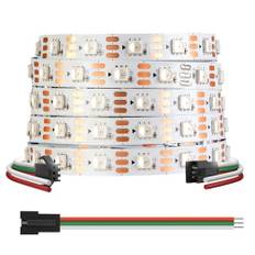 BTF-belysning 5050SMD SK6812 IC RGBW 4-i-1 adresserbar LED-remsa RGB+naturlig vit 4500K DC12V 5M 60LED/m vit PCB drömfärg jagar färg IP30 icke vattentät LED-tejp för gör-det-själv-dekoration (endast