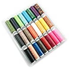 CENPEK Sytråd för symaskin 24 trådspolar varje 120 meter blandad färg polyester bomull sytråd kit set låda för praktisk och maskinsömnad, quiltning, gör-det-själv, broderi, nybörjare