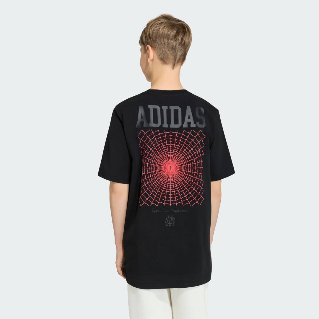 Adidas Marvel Spider-Man Graphics T-shirt - Black / White - 116