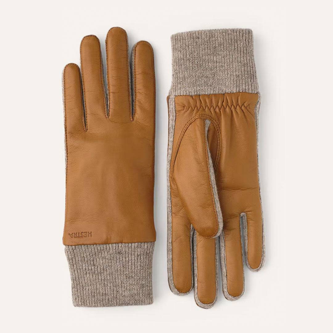 HESTRA Jeanne 14860 skind handsker - cork brune - 7 / Brun