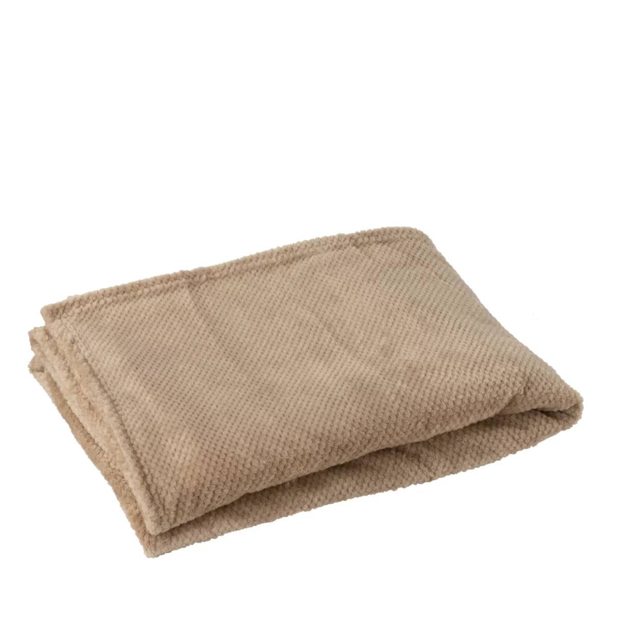 J-Line Snuggle plaid - beige - 130x170
