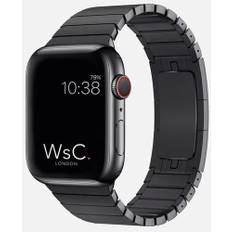 Apple Watch Series 7 Rostfritt stål 45 mm (2021) | GPS + Cellular | grafit | Länkarmband Space Black