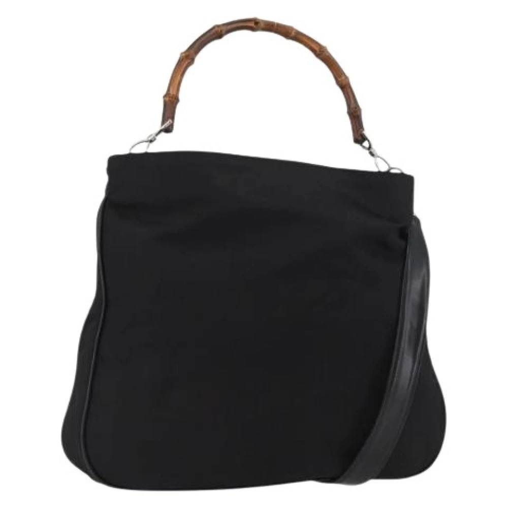 Gucci Vintage Pre-owned Vintage Nylon Skuldertaske - Vintage - Dame - Sort - ONE SIZE - Uld