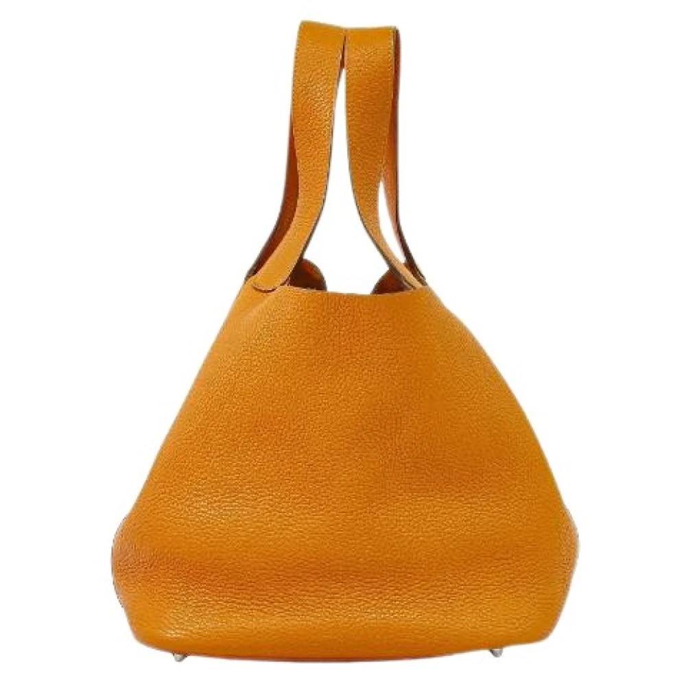 Hermès Vintage Pre-owned Picotin lock taske - Vintage - Dame - Orange - ONE SIZE - Læder