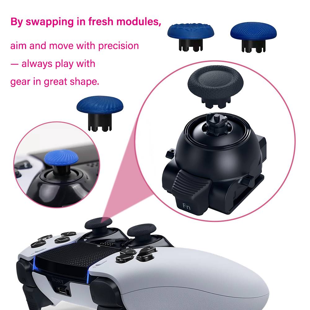 Replacement Stick Module for PS5 DualSense Edge Wireless Controller TMR Joystick Module 3D Analog ThumbStick Anti-Drift Durable