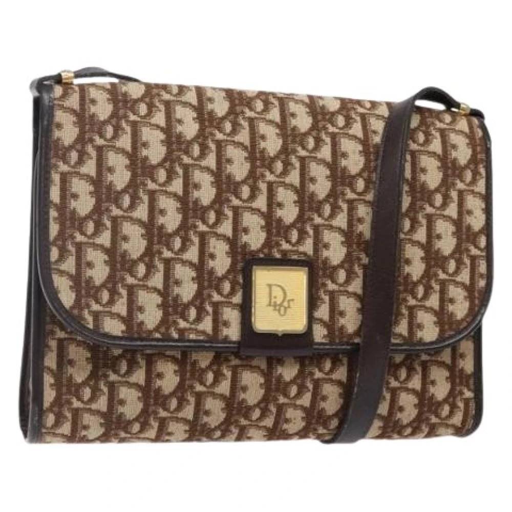 Dior Vintage Pre-owned Vintage Trotter Canvas Skuldertaske - Vintage - Dame - Brun - ONE SIZE - Uld