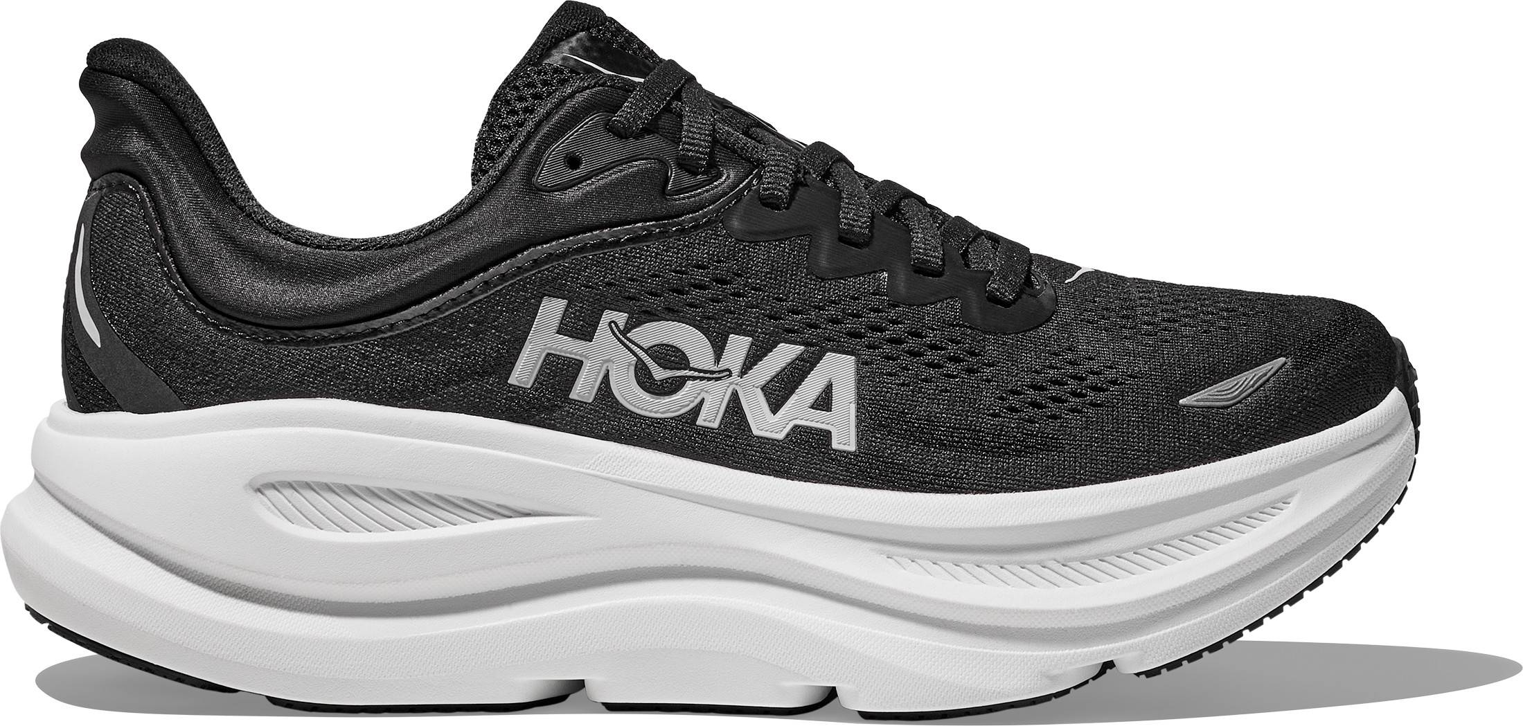 Hoka Men's Bondi 9 Wide Black/White, 43 1/3