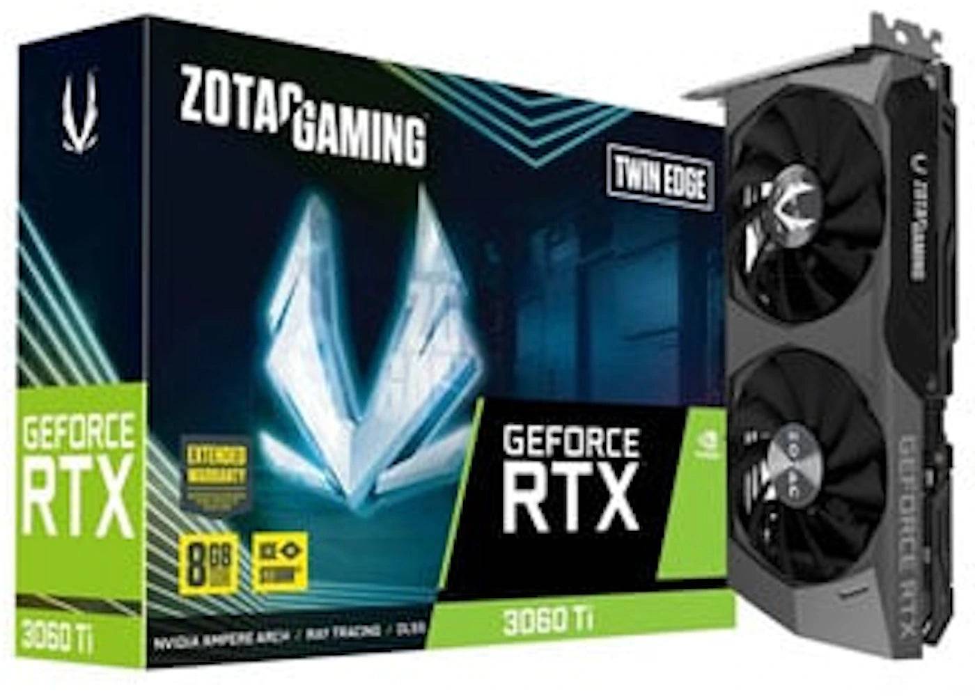 NVIDIA ZOTAC GeForce RTX 3060 Ti Twin Edge 8G LHR Graphics Card (ZT-A30610E-10MLHR) - One Size (One Size)
