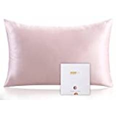 ZIMASILK 100% Mullbärssiden, Örngott för hår och hud, båda sidor 19 Momme Siden, 1 st (Standard 50x75 cm, Rosa)
