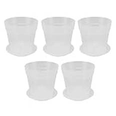 Orkidékruka, 5-pack orkidékrukor med hål och fat, kruka i genomskinlig plast inomhus Optimal dränering för trädgården, orkidékruka med slitsar (Diameter 140 mm / 5,5 inch)