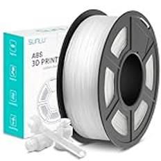 ABS-filament 1,75 mm för 3D-utskrift, SUNLU ABS-filament, transparent 1,75 +/- 0,02 mm, 1 kg/spole för FDM 3D-skrivare