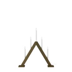 Ariele Adventljusstake Mörkbrun 47 cm