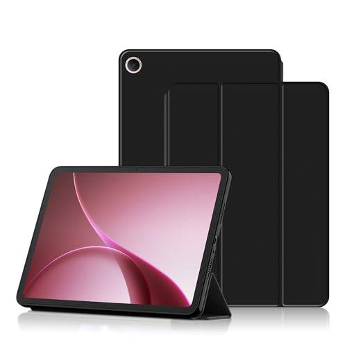 Rojeuinn Fodral för Oneplus Pad Go 2/Oppo Pad 5 12,1 tum, skyddande skal, ultratunnt PU-läder med stativfunktion och automatisk vakt/sömn skyddsfodral (svart)