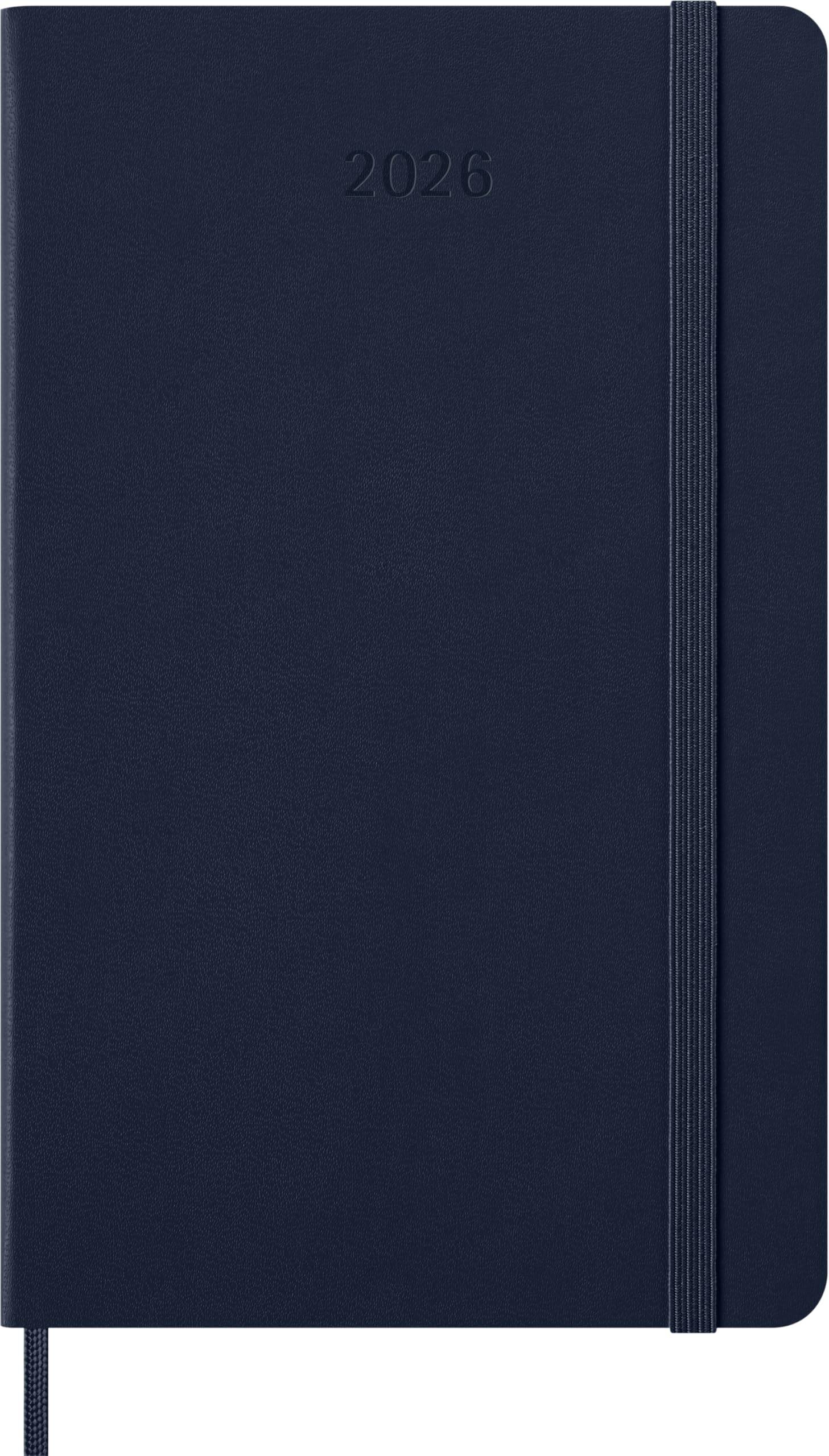 Moleskine 2026 January Daily Large Size x Sapphire DHB2012DC3Y26 Planner, Start, 12-Month Diary, (13cm 21cm), Hardcover, Blue,