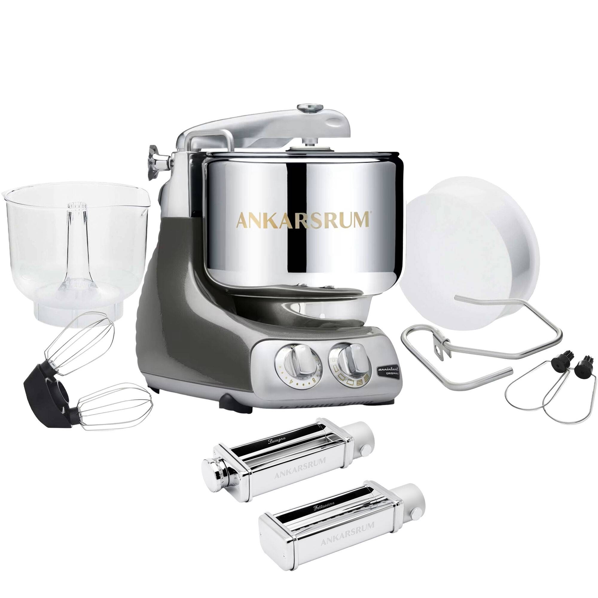 Ankarsrum Assistent Original AKM 6230 köksmaskin och pastakit, black chrome - Black chrome