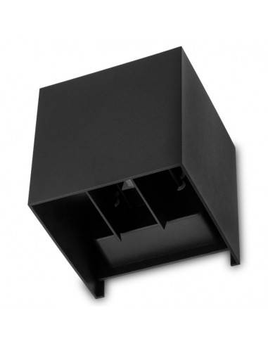 Udendørs UP/DOWN væglampe i aluminium H10 cm 4000K 2 x 3W LED - Mat sort