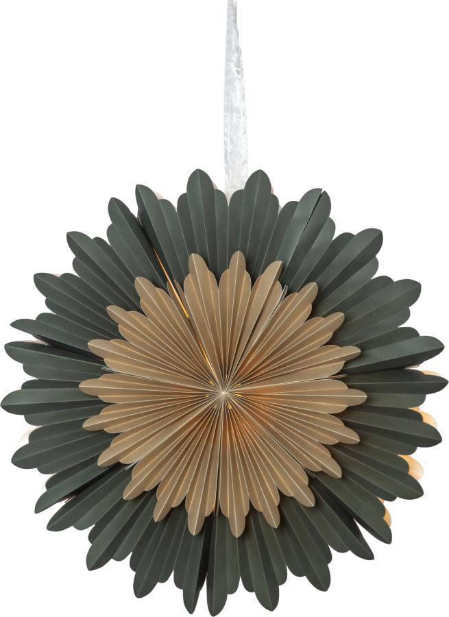 Crystal Julstjärna 50cm Grön/Guld