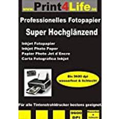 print4life 50 ark med 13 x 18 260 g/m² sidor superhögt glansigt fotopapper högglansigt bläckstråleskrivare bläckstrålekort