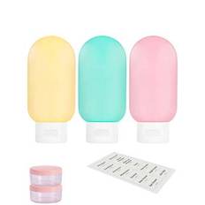 TSA Approved Travel Bottles Set For Toiletries Travel Size Containers Kit Portable Leak Proof Refillable Squeeze Cosmetic Airplane Essential Shampoo H - Multicolor - 60mL
