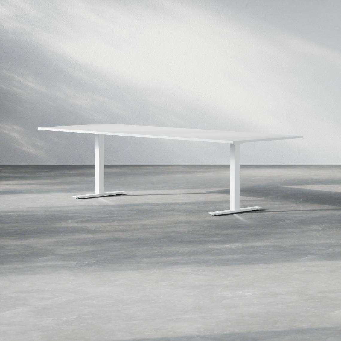 Konferensbord Modul, Storlek 280 cm, Färg Vit, Ben Vit