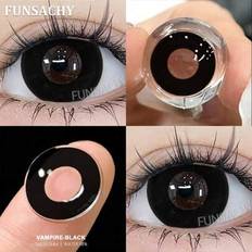 FUNSACHY Svart/Vita Cosplay kontaktlinser 14,5 mm mjuka kontaktlinser Halloween Party Makeup Kontaktlinser Engångslinser Naturliga mjuka kontaktlinser