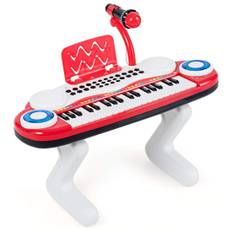37 tangenter digitalt piano för barn bärbar pianoleksak 48 x 20 x 38 cm Röd
