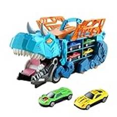 Dinosaur Toys Car, Car Interactive Educational Toys, Portable Truck Car Toy, Transport Carrier Truck, Carrier Vehicles Toys, Portable Design Educational Play Ample Storage For Girls Boys