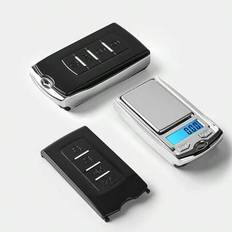 Bärbar bilnyckel elektronisk våg 0,01 g mini fickvåg 100 g smyckesvåg Mikrovågsvåg - Silver (100g/0,01g,200g/0,01g)