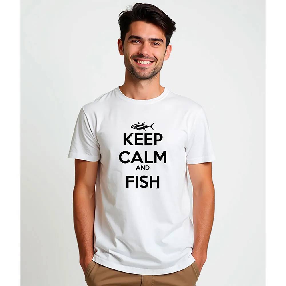 Kruskis Keep Calm And Fish T-shirt Med Korte ærmer