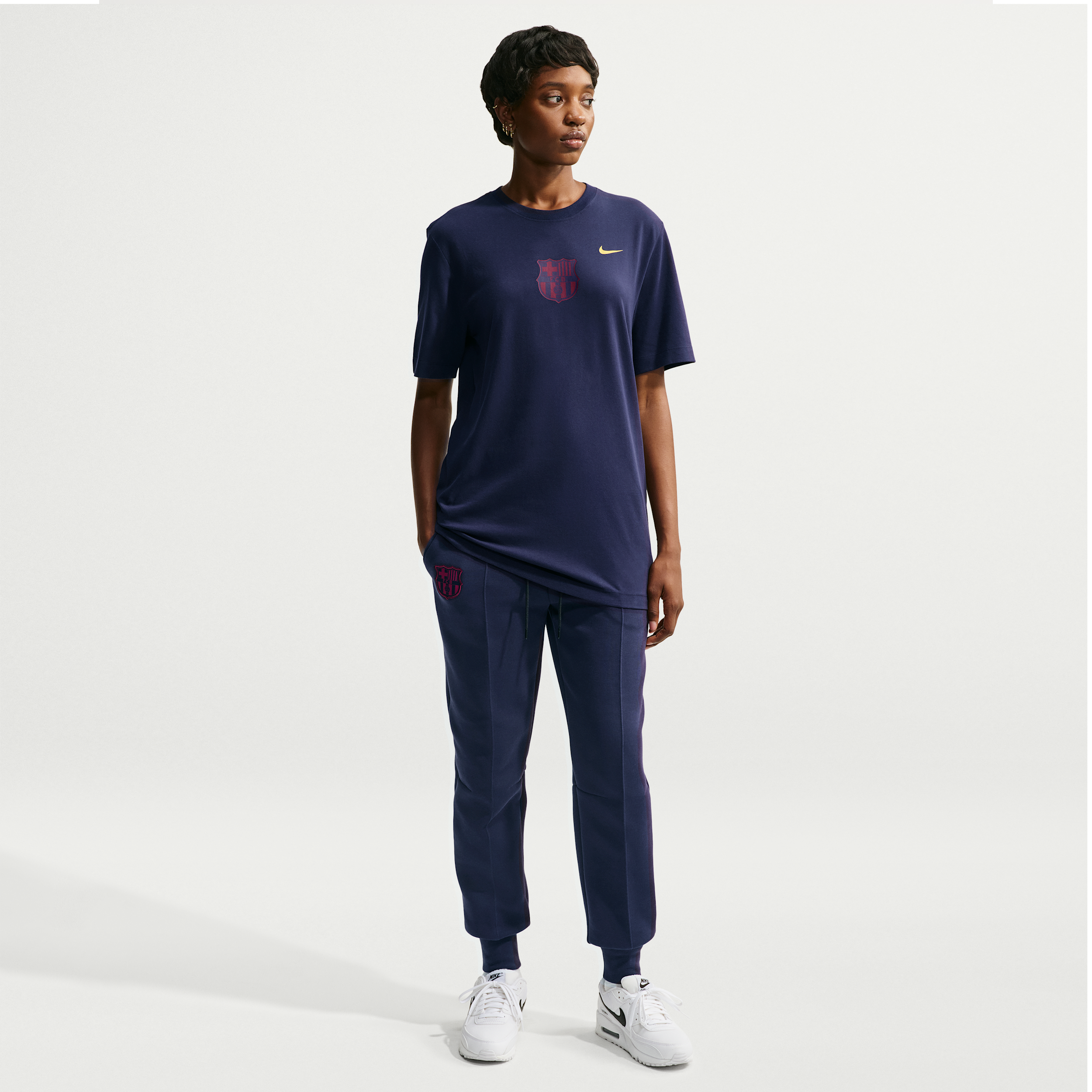 FC Barcelona Tech Fleece - Blå - S (EU 36-38)