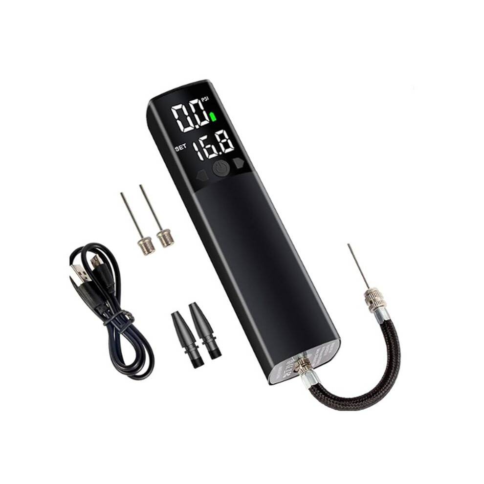 Electric Pump, Portable Pump for Sports Balls Electric Basketball Pump with Pressure Gauge & LED Light