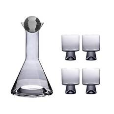 Glass Set Retro Thick Glass Water Pitcher Large Capacit Bedside Water with Water Cup