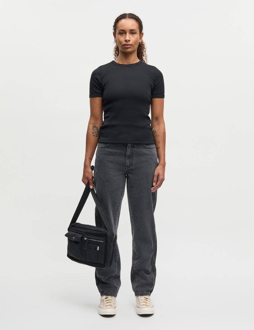 Mads Nørgaard - Copenhagen Copo Denim Cappa Bag Dam Stl. Axelremsväskor Från Magasin - Sort/sort (OS)